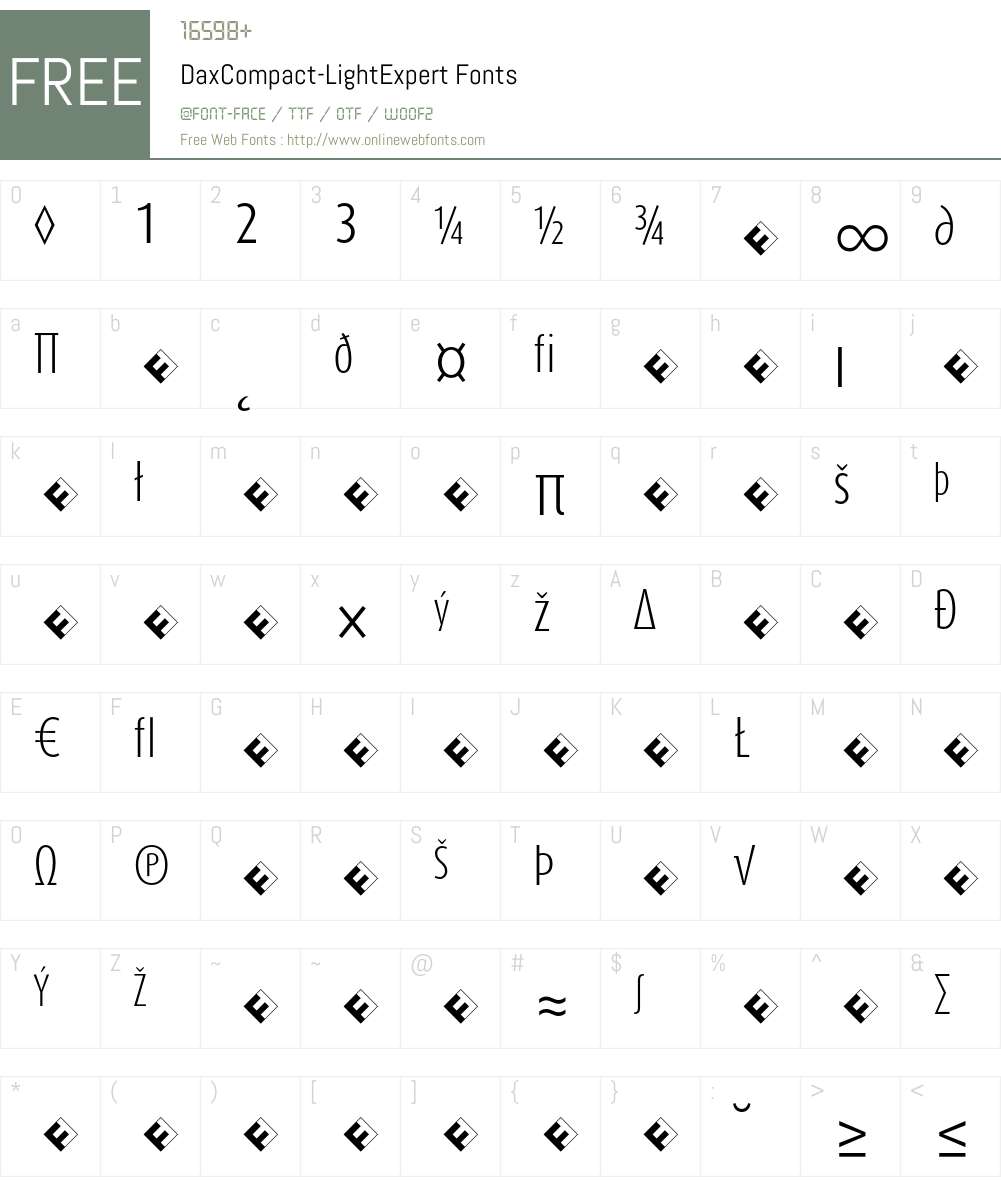 DaxCompact-LightExpert Font Screenshots