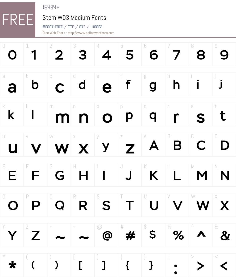 Stem Font Screenshots