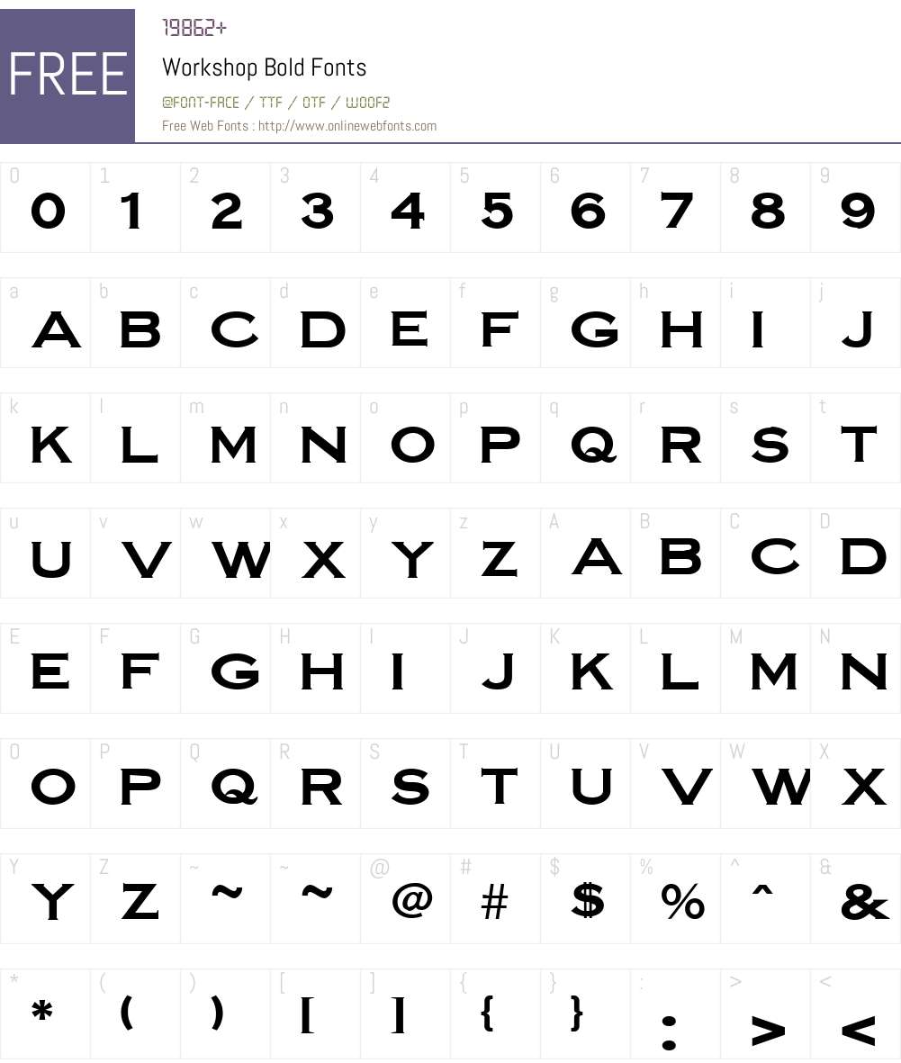 Workshop Font Screenshots