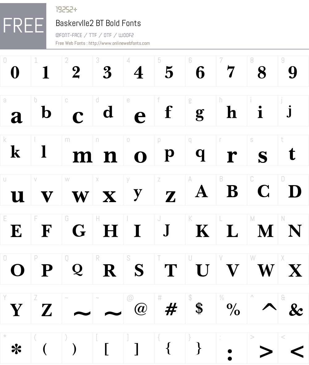 Baskervlle2 BT Font Screenshots
