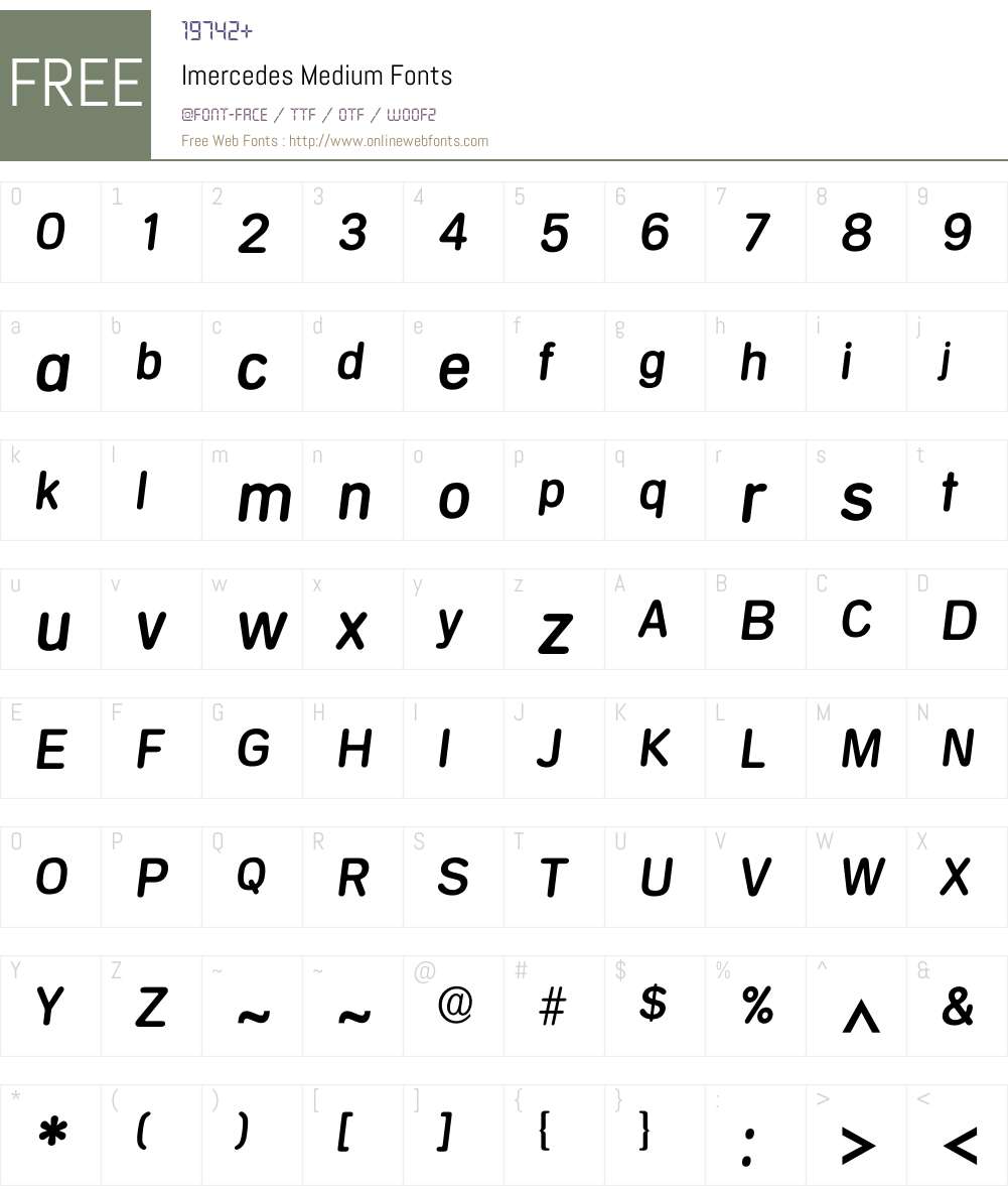 Imercedes Font Screenshots