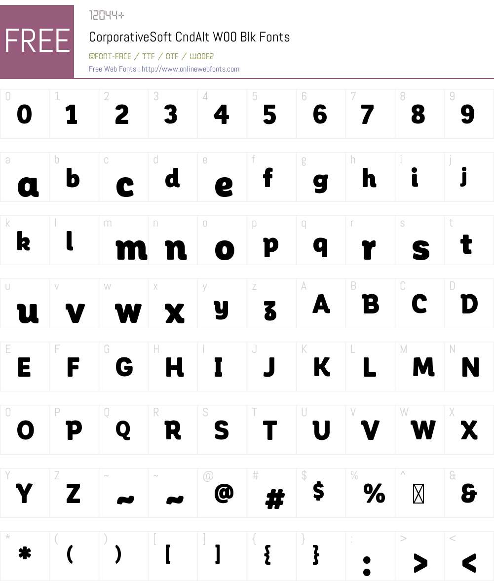 Corporative Soft Font Screenshots