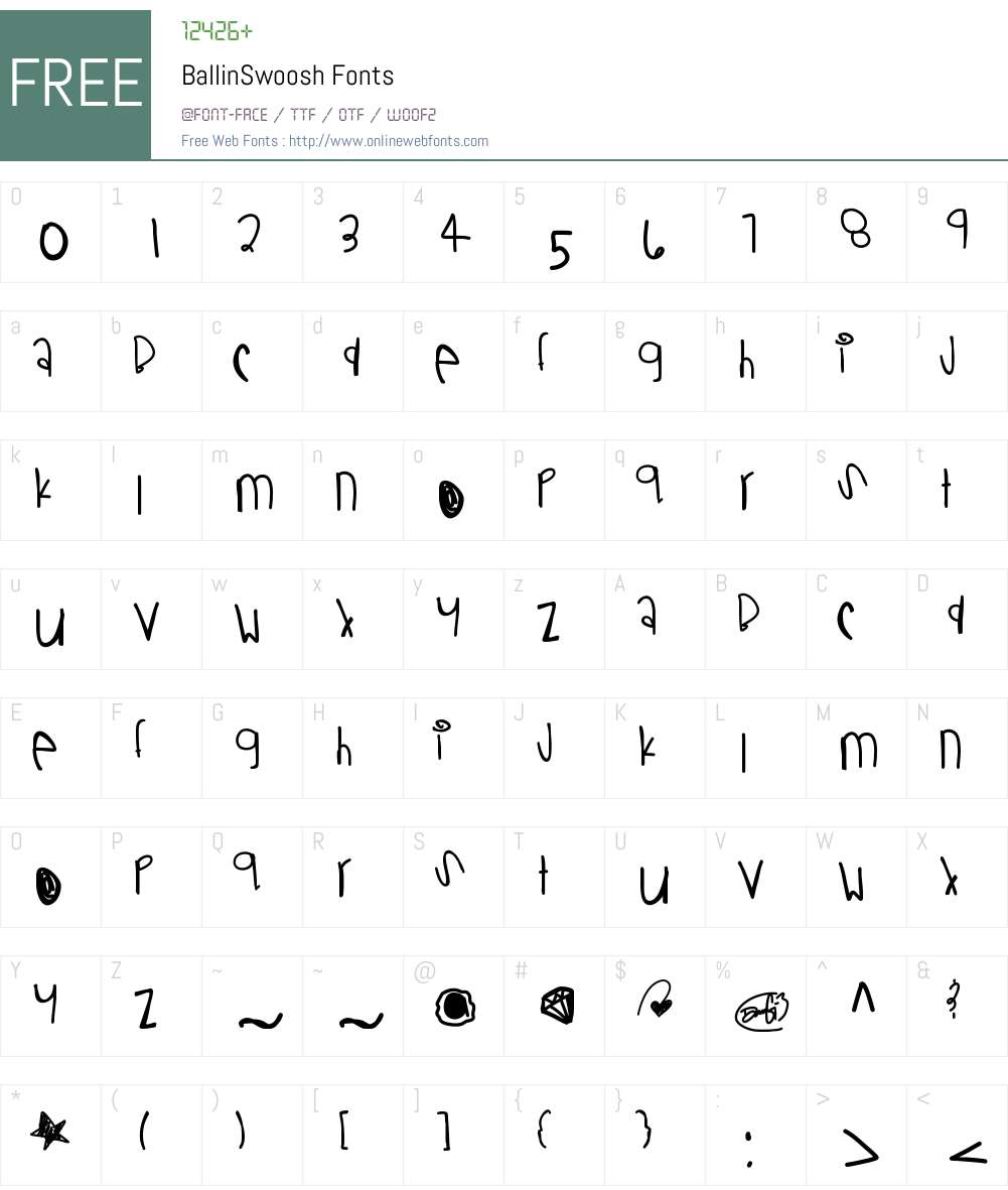 BallinSwoosh Font Screenshots