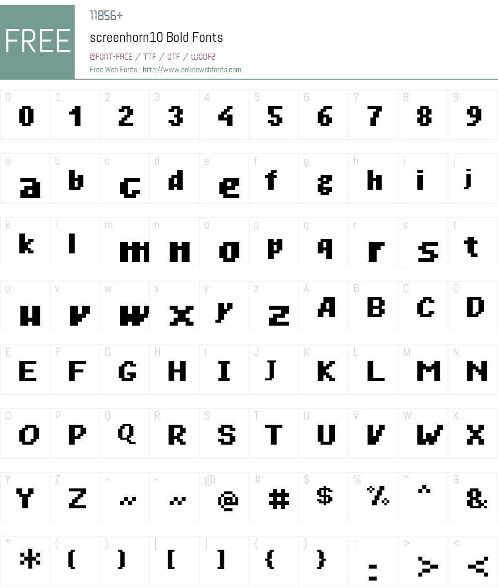 screenhorn10 Font Screenshots
