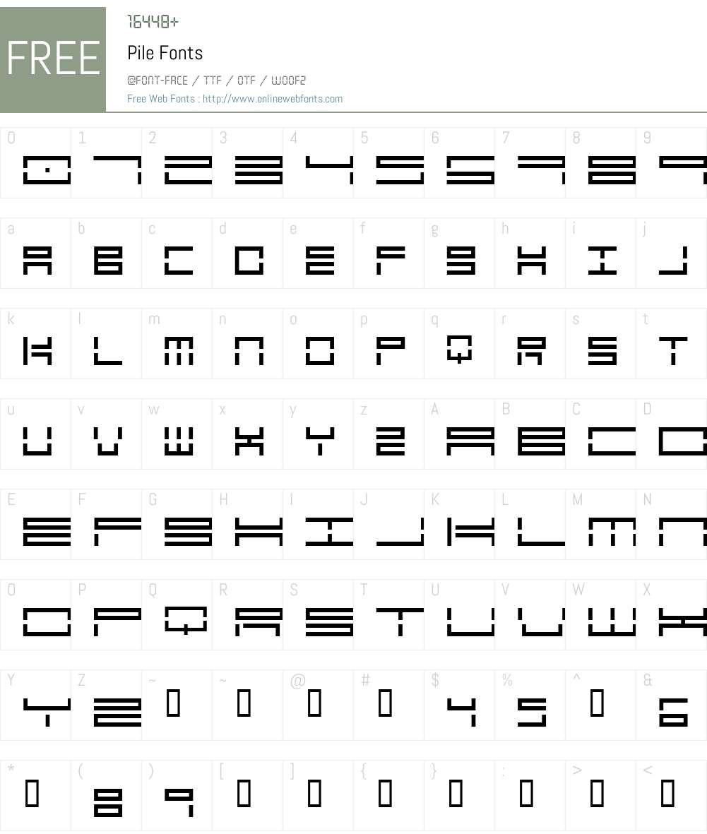 Pile Font Screenshots