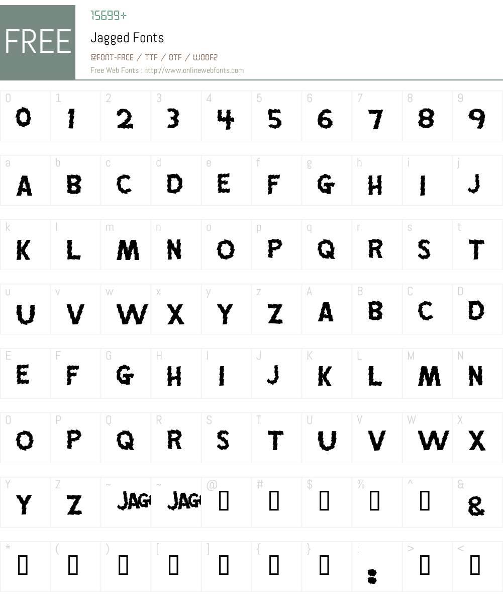 Jagged Font Screenshots