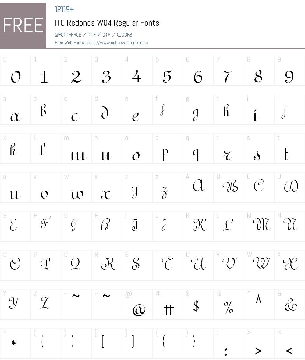 ITC Redonda Font Screenshots