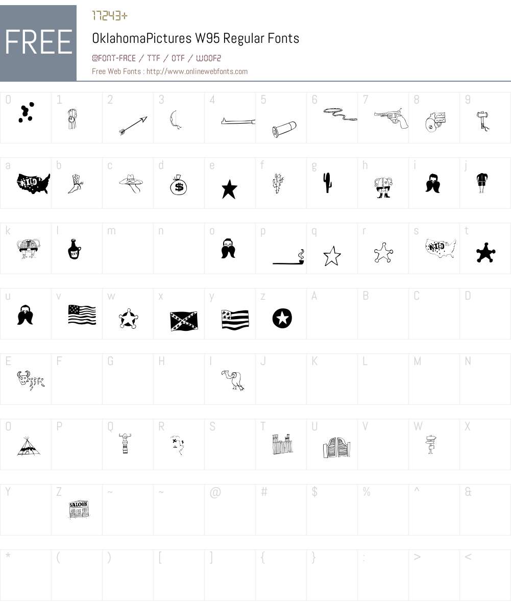 OklahomaPictures Font Screenshots