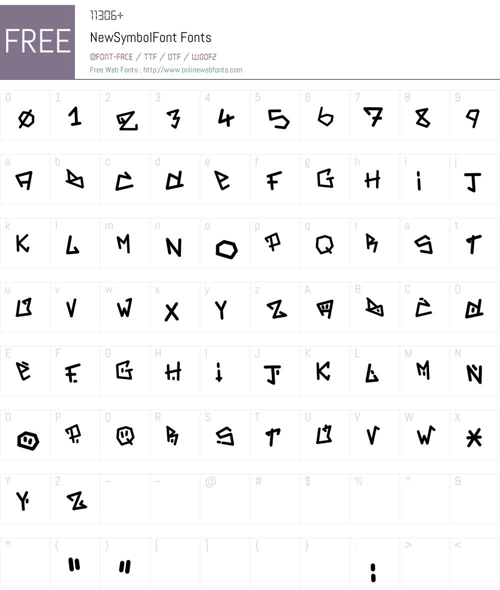 NewSymbolFont Font Screenshots