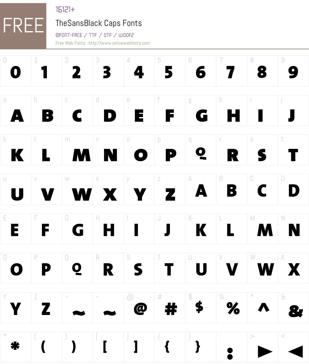 TheSansBlack Font Screenshots