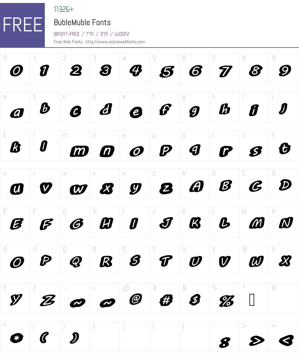 BubleMuble Font Screenshots