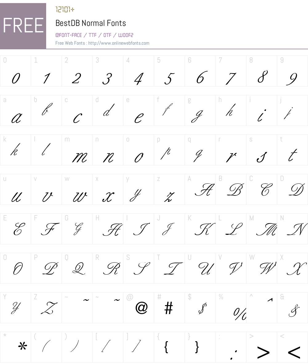 BestDB Font Screenshots