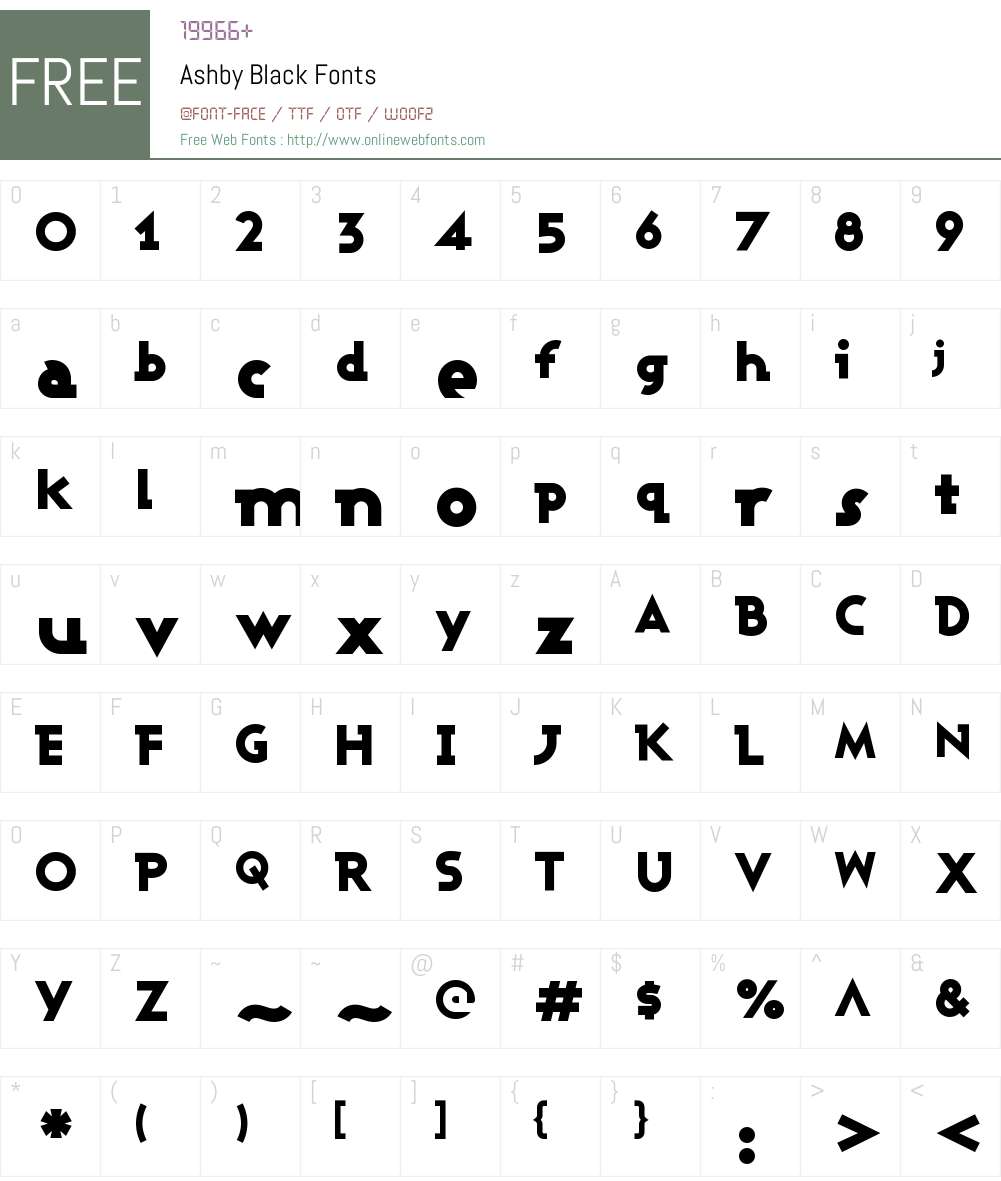 Ashby Black Font Screenshots