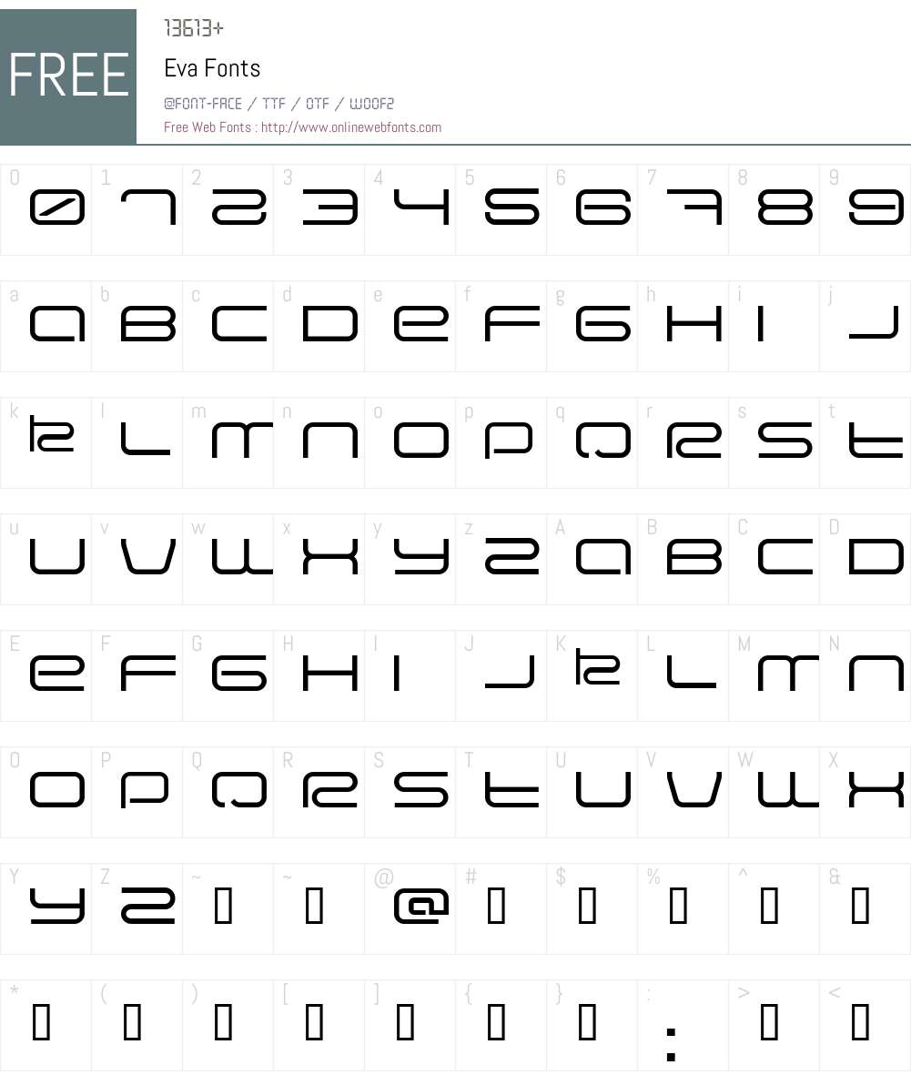 Eva Font Screenshots