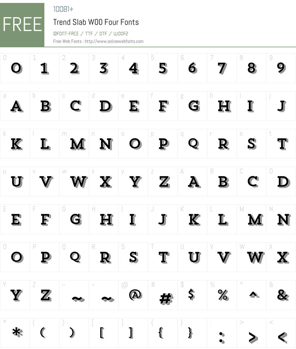 TrendSlabW00-Four Font Screenshots