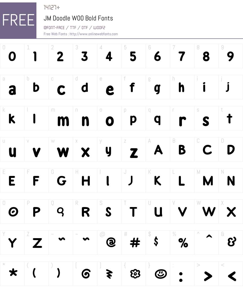 JM Doodle Font Screenshots