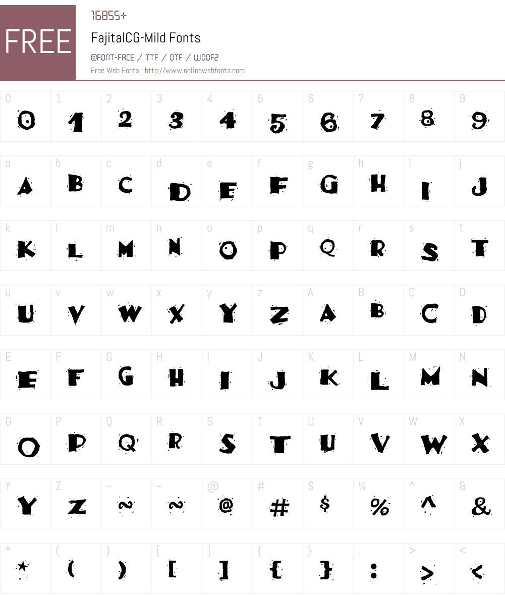 FajitaICG Font Screenshots