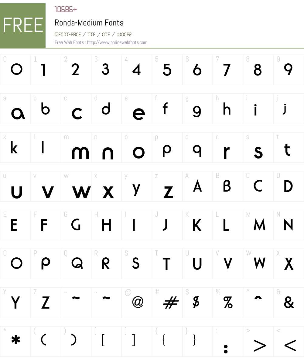 Ronda Font Screenshots