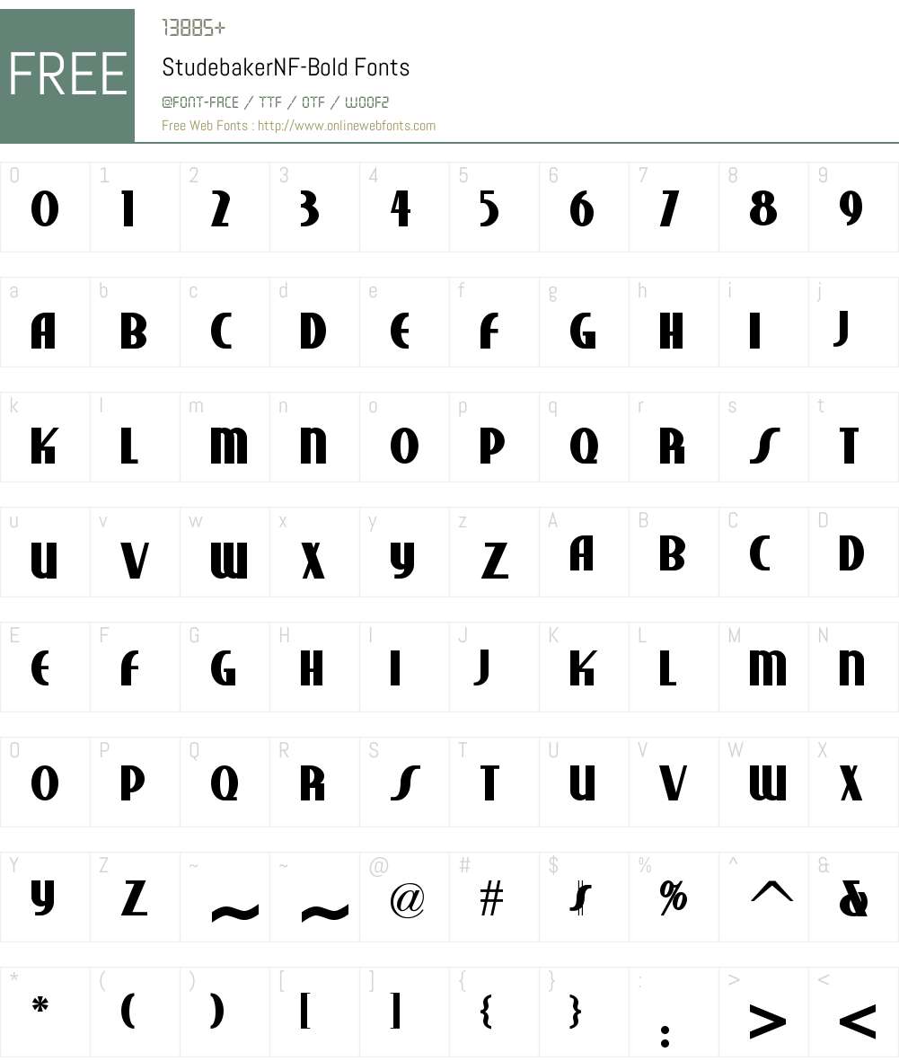 Studebaker NF Font Screenshots