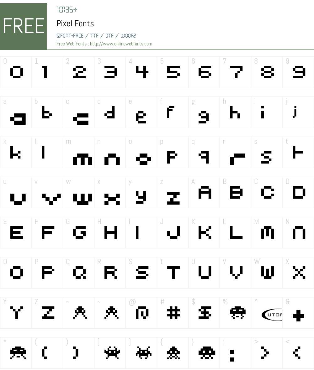 Pixel Font Screenshots