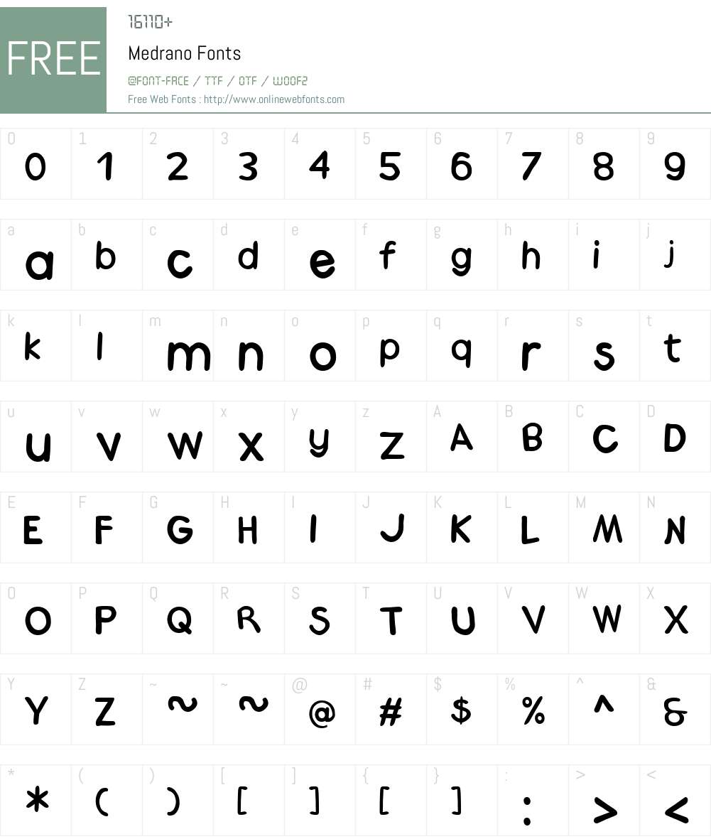 Medrano Font Screenshots