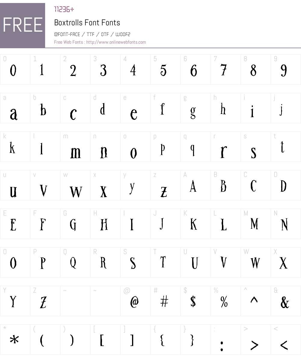 Boxtrolls Font Font Screenshots