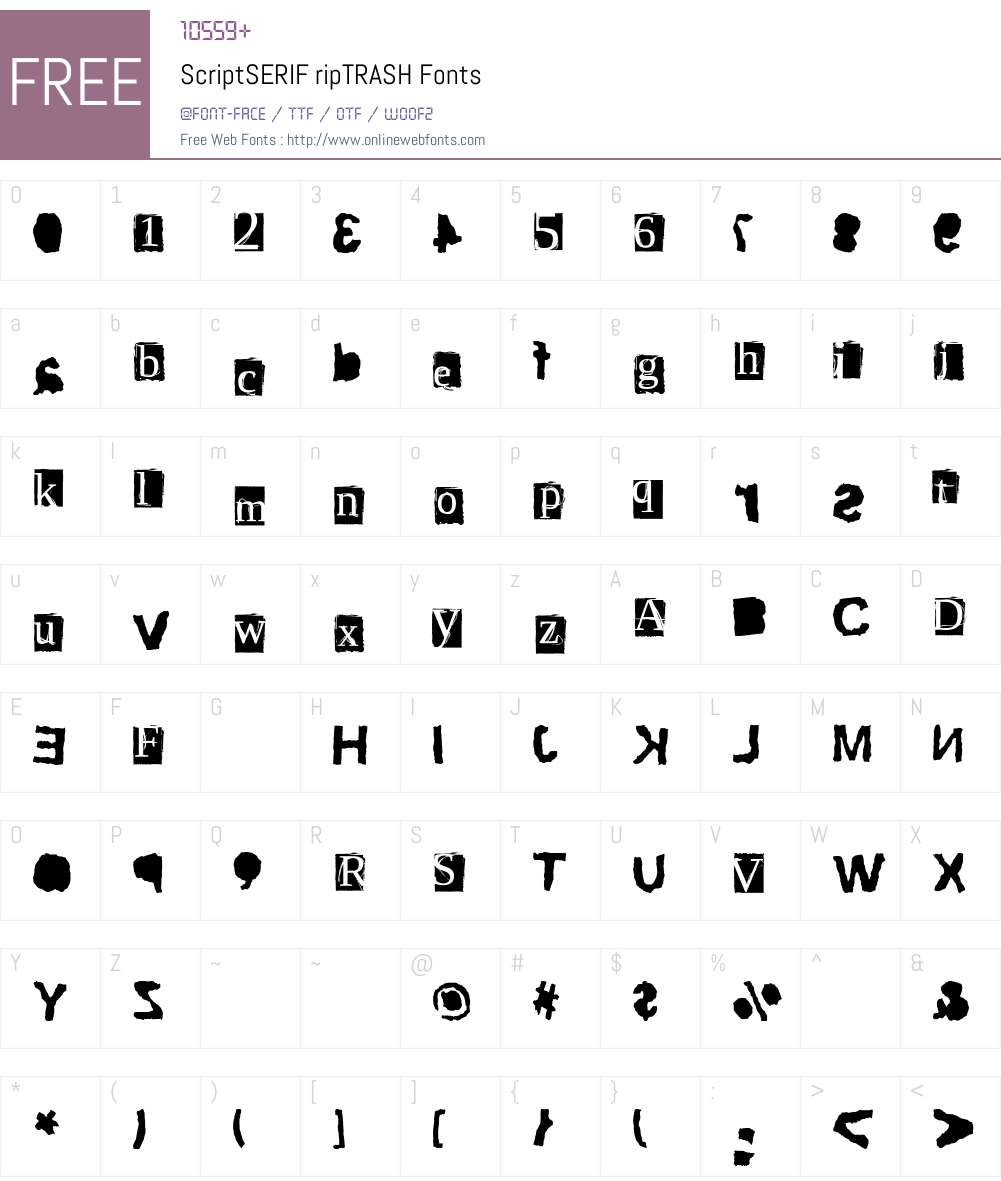 ScriptSERIF Font Screenshots