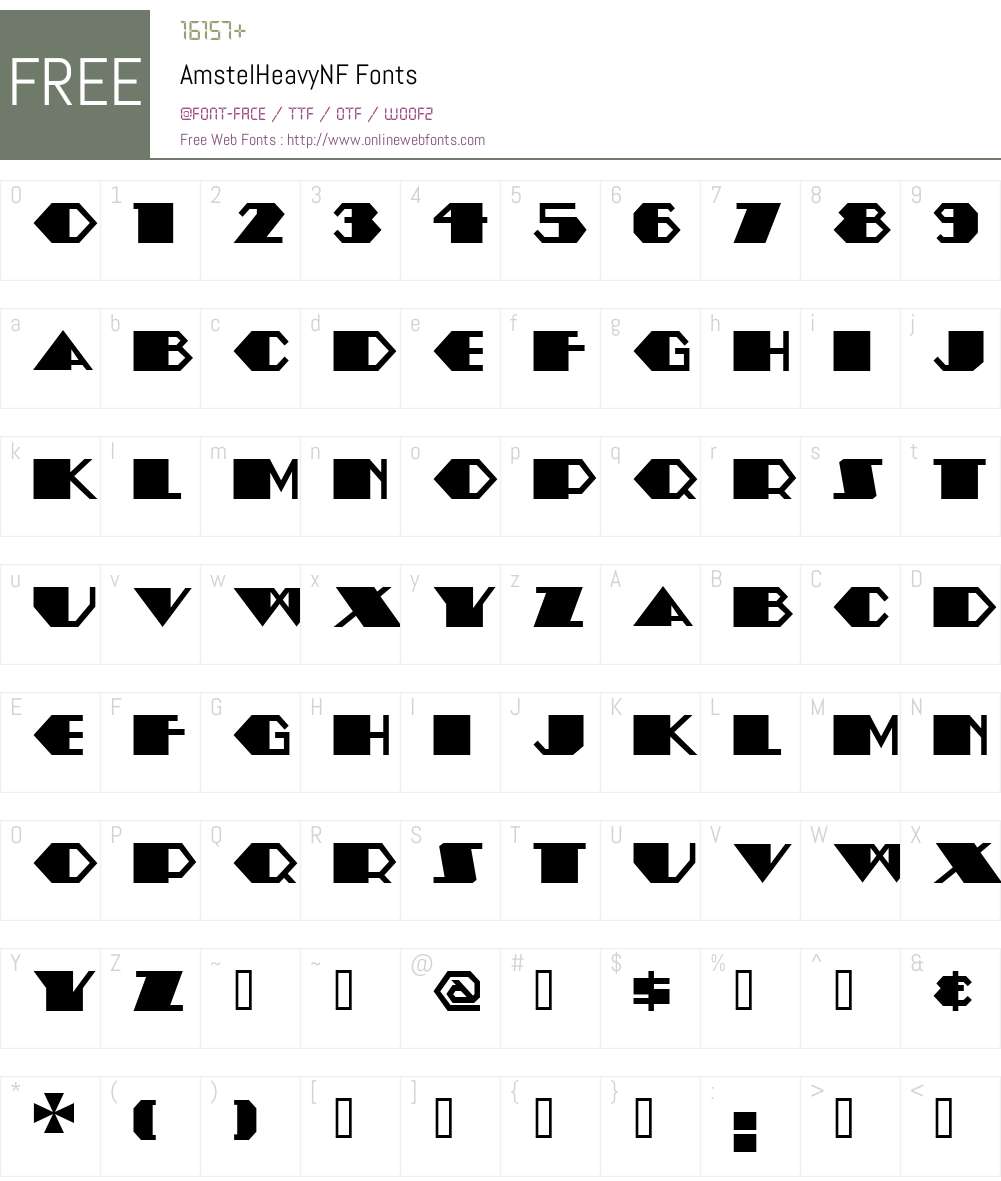 AmstelHeavyNF Font Screenshots