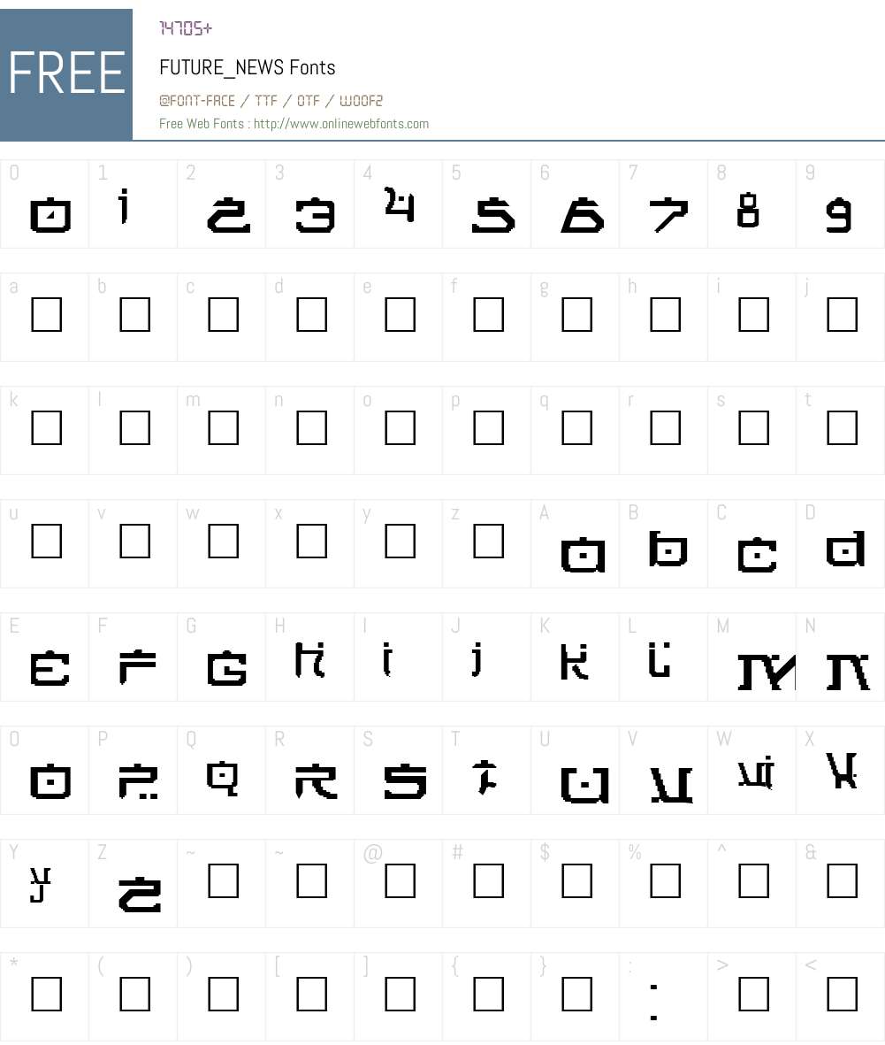 FUTURE_NEWS Font Screenshots