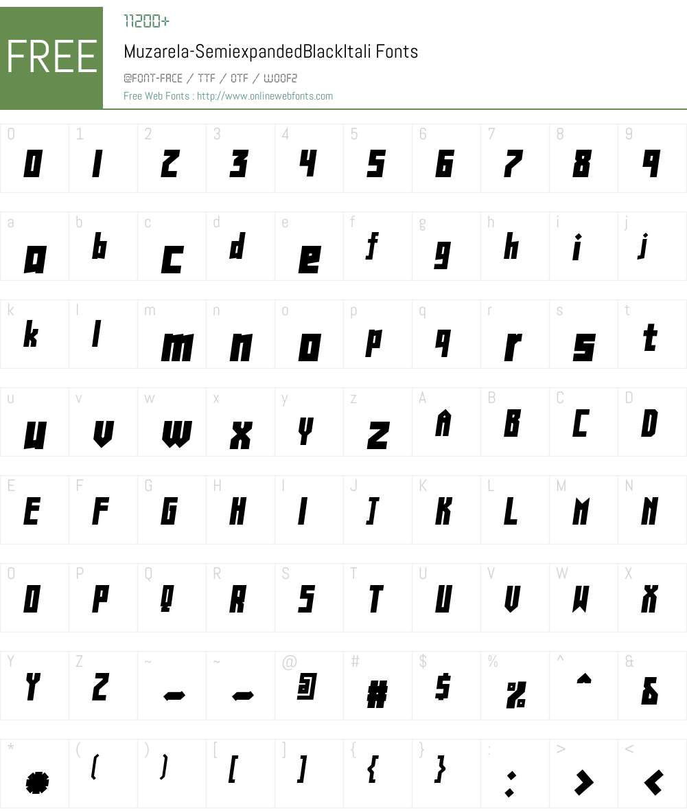 Muzarela 10 Font Screenshots