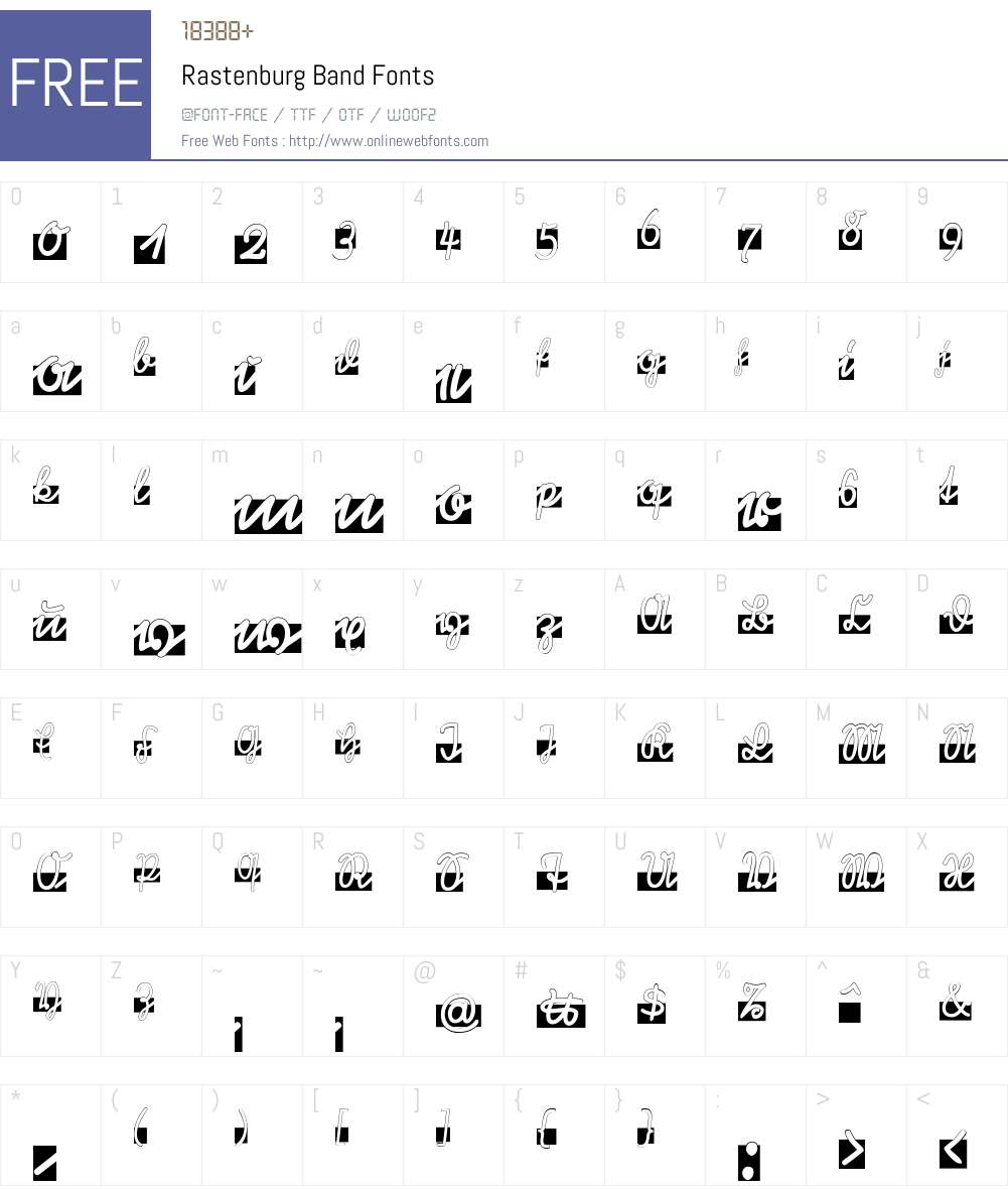 Rastenburg Band Font Screenshots