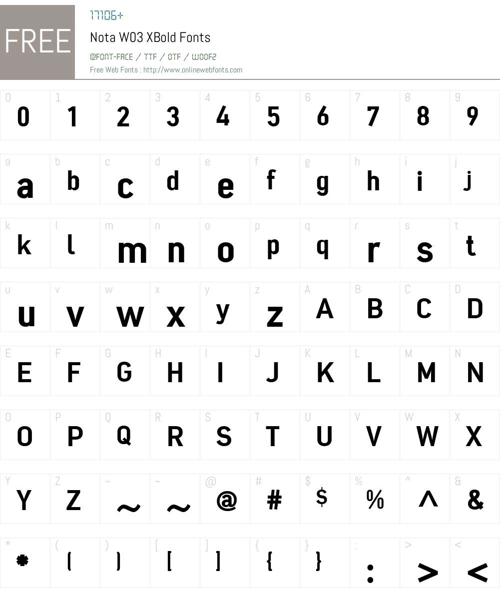 Nota Font Screenshots