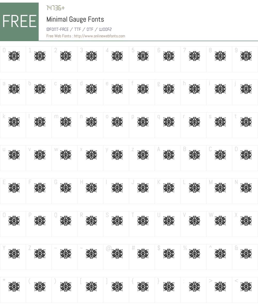 Minimal Gauge Font Screenshots