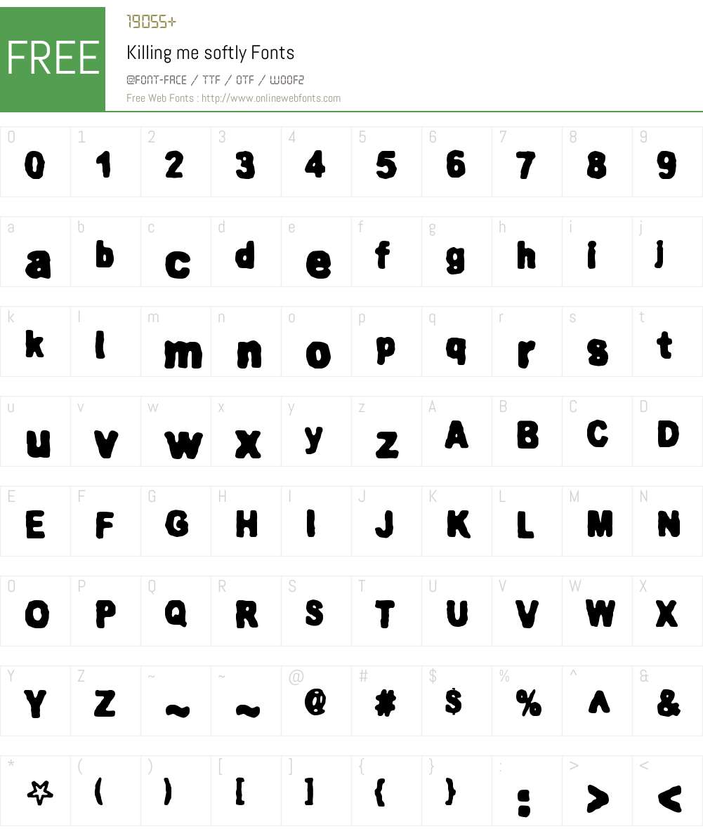 Killing me softly Font Screenshots
