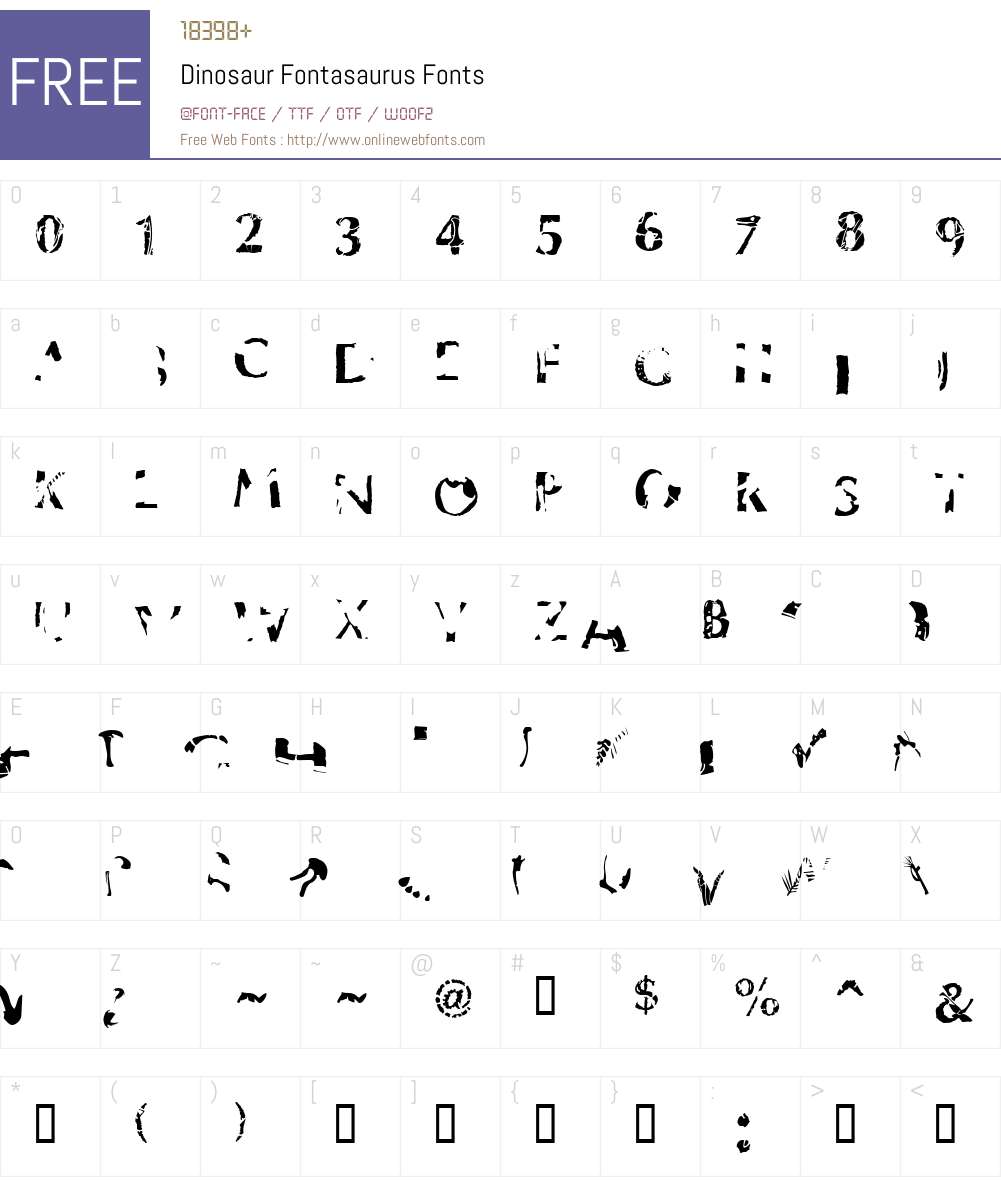 Dinosaur Font Screenshots