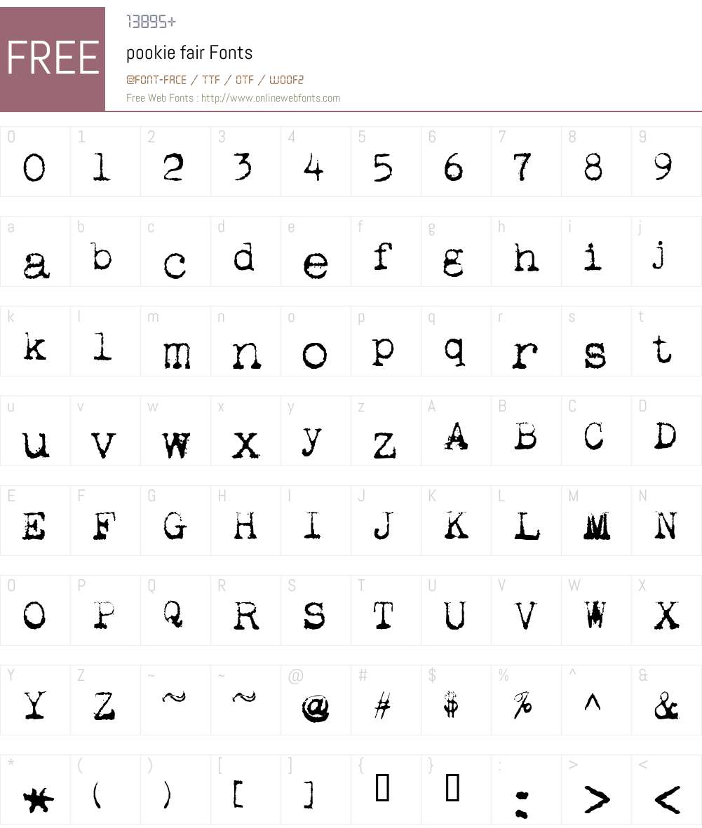 pookie fair Font Screenshots