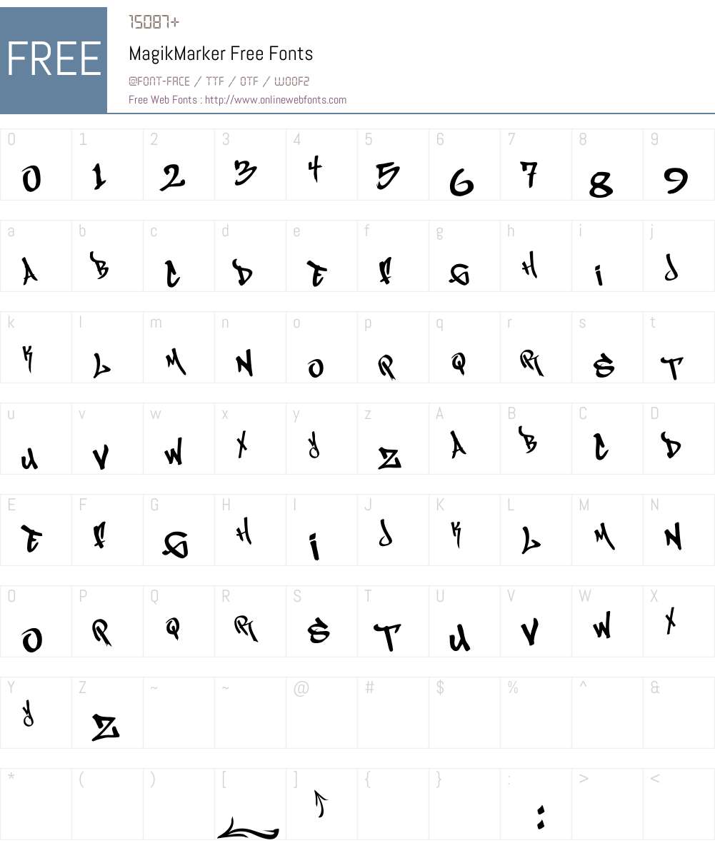 MagikMarker Font Screenshots