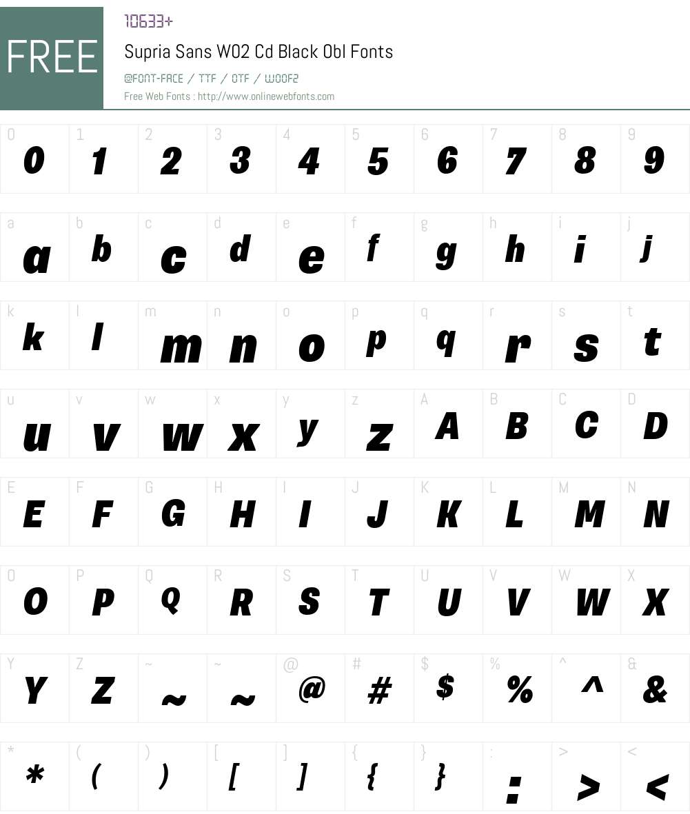 Supria Sans Font Screenshots