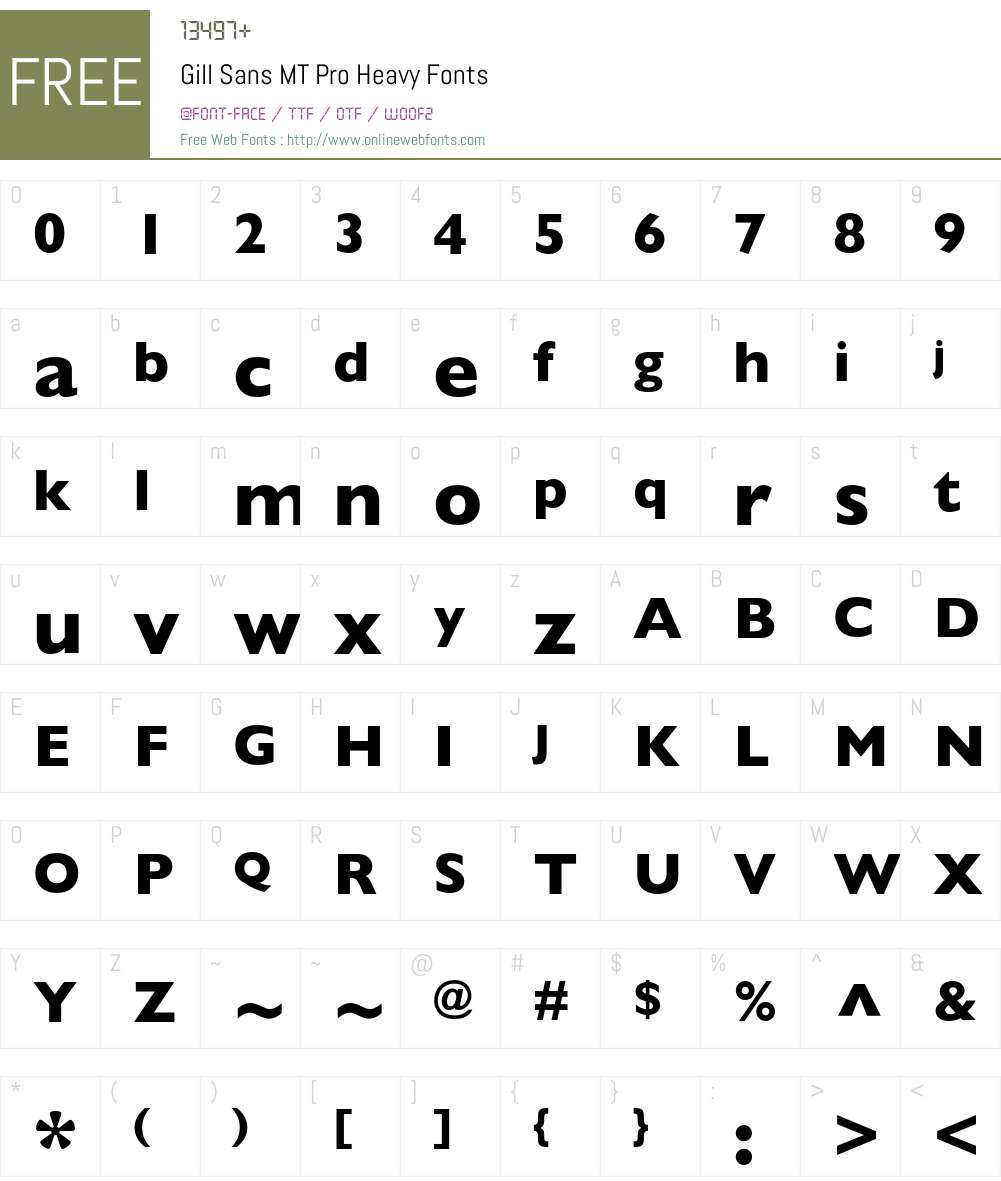 Gill Sans MT Pro Font Screenshots