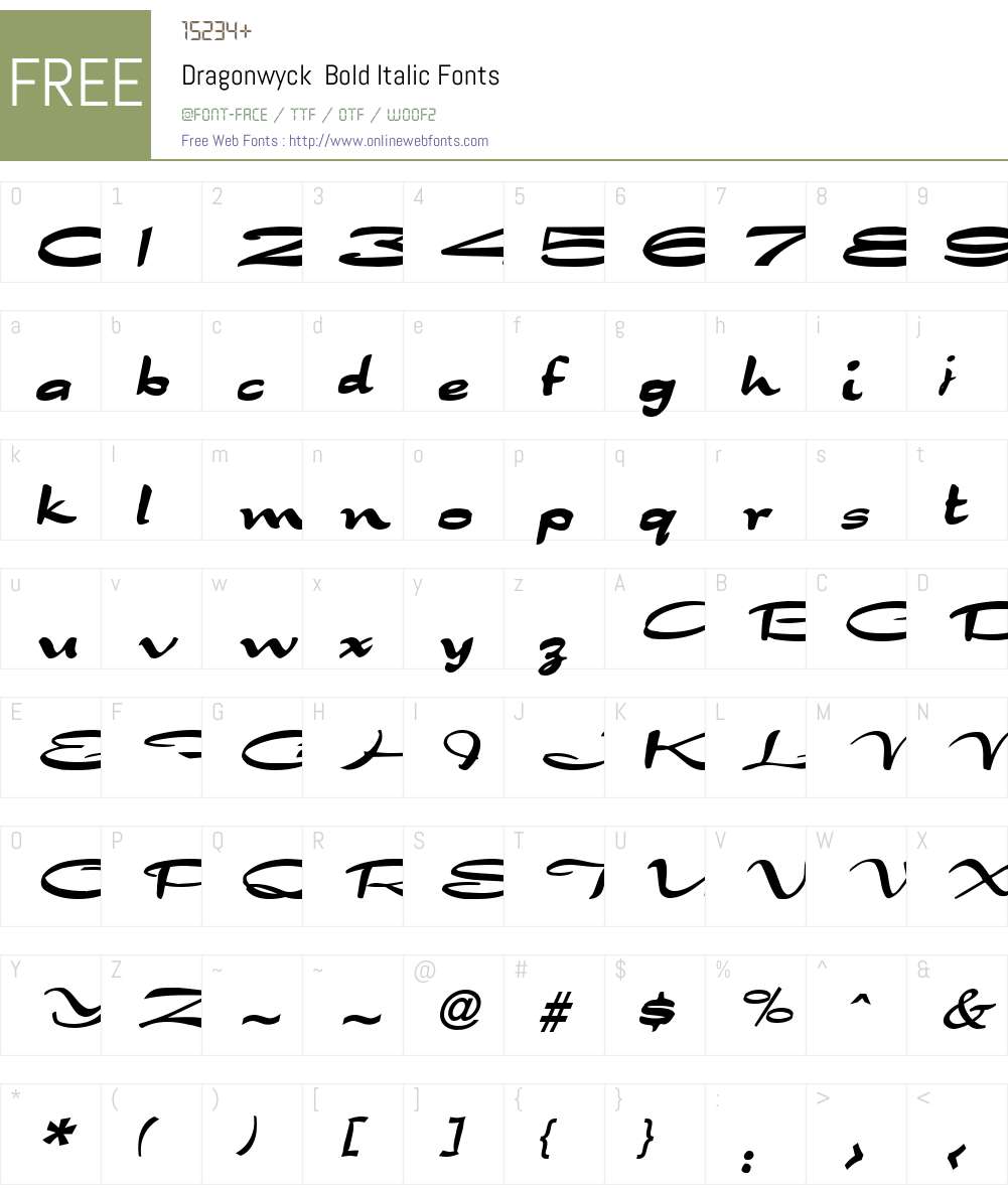 Dragonwyck Font Screenshots