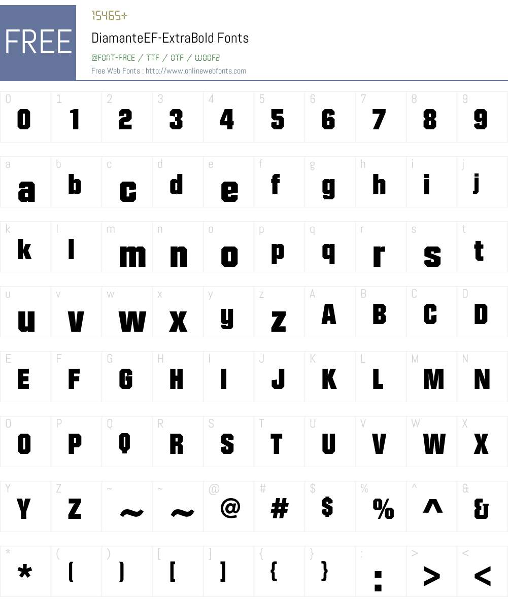 DiamanteEF Font Screenshots
