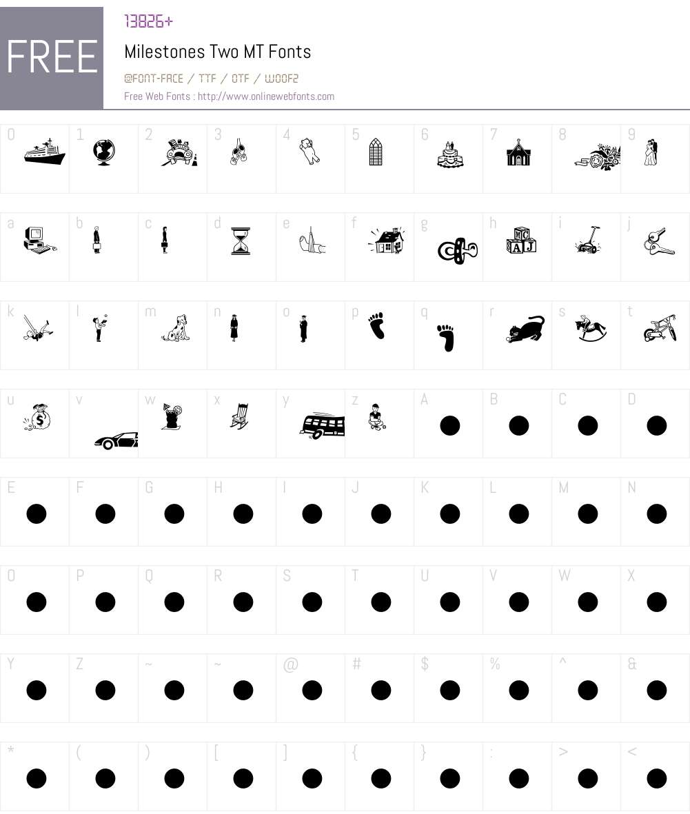 Milestones Two MT Font Screenshots