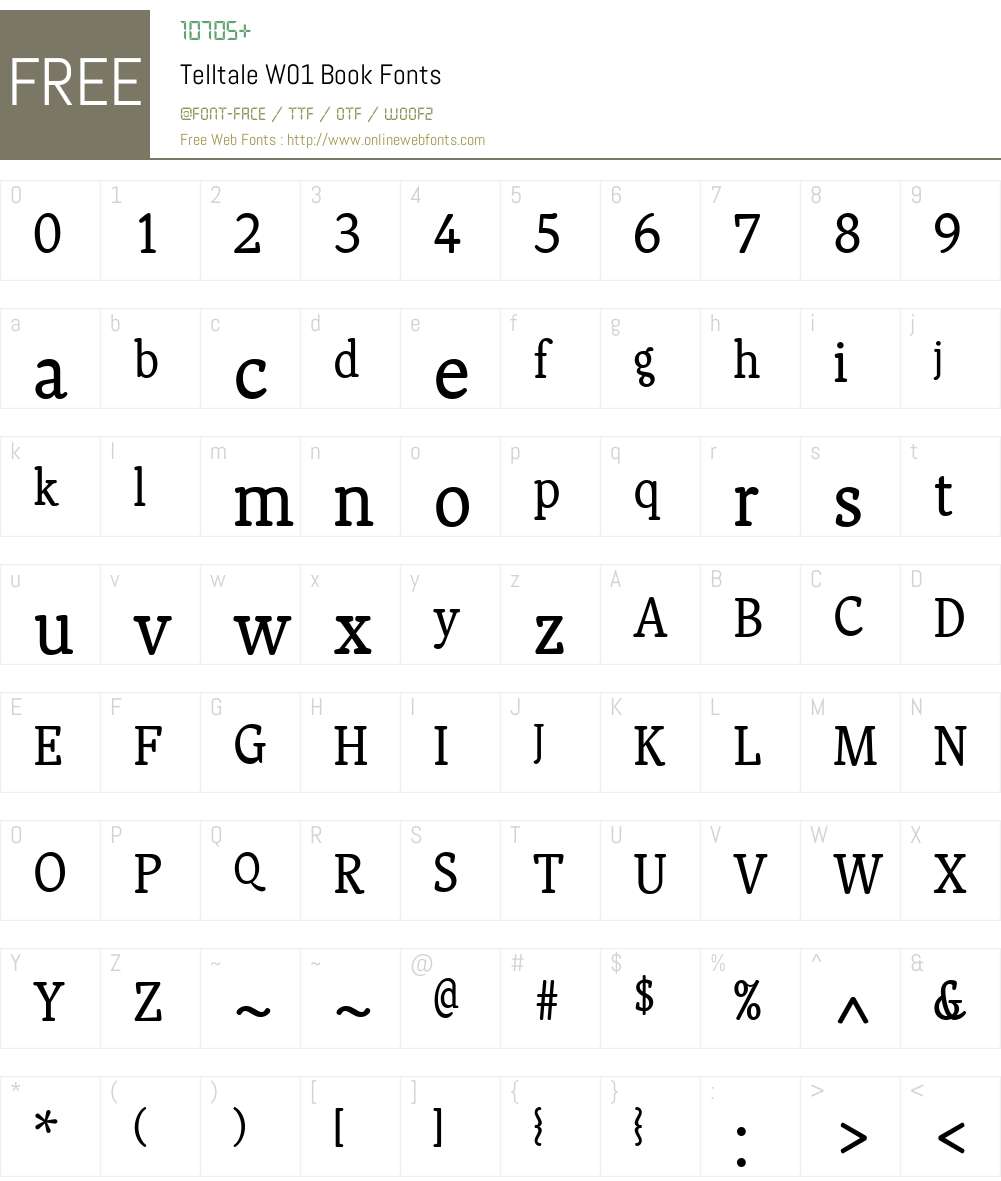TelltaleW01-Book Font Screenshots