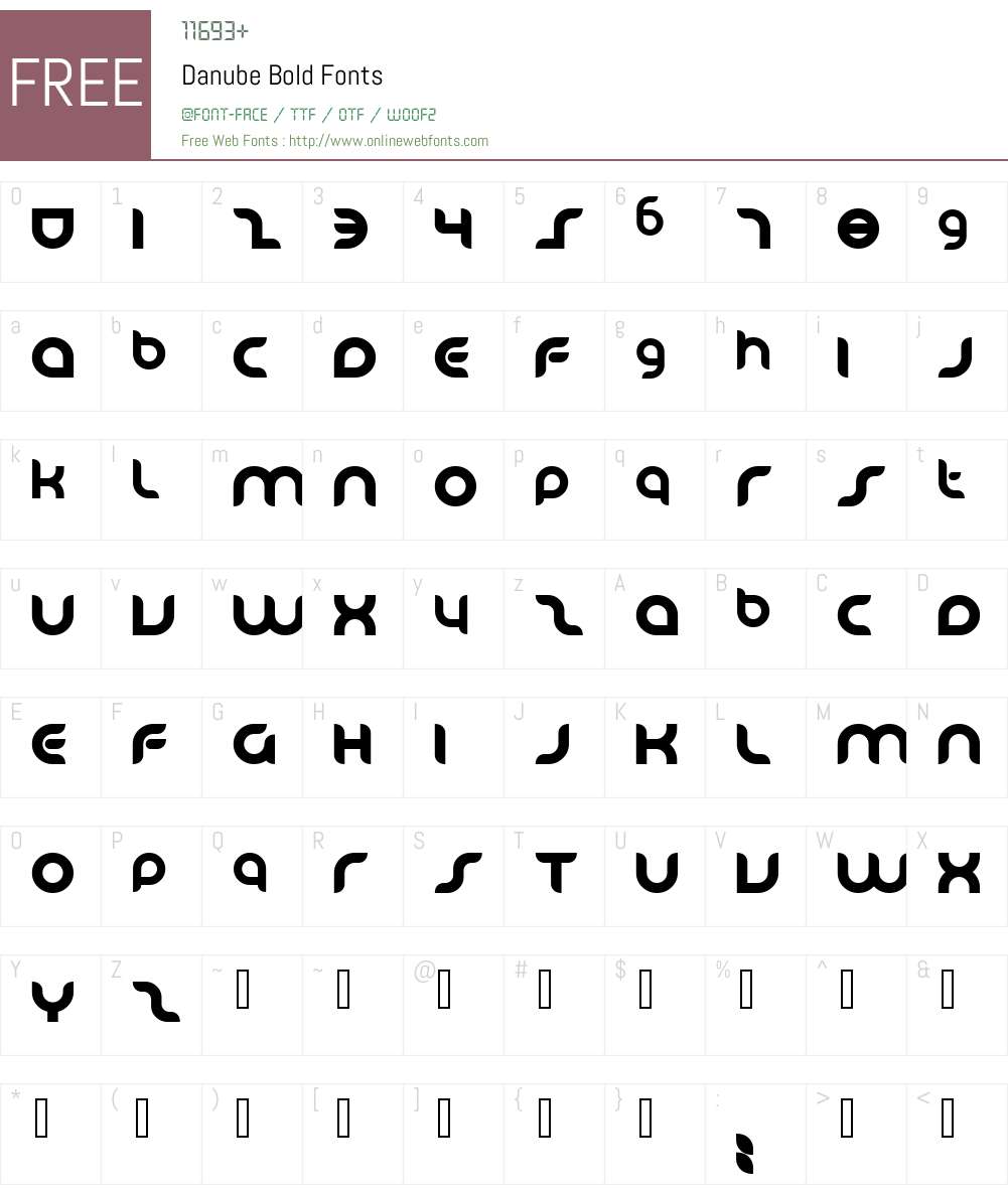 Danube Font Screenshots