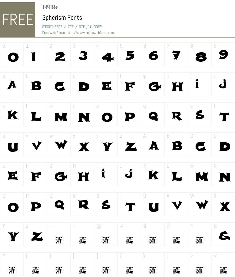Spherism Font Screenshots