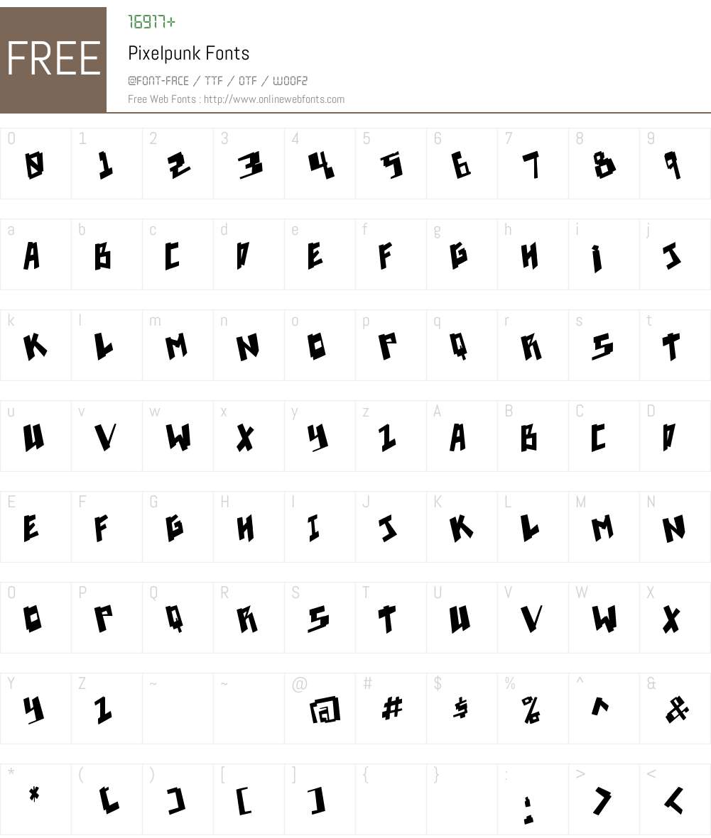 Pixelpunk Font Screenshots
