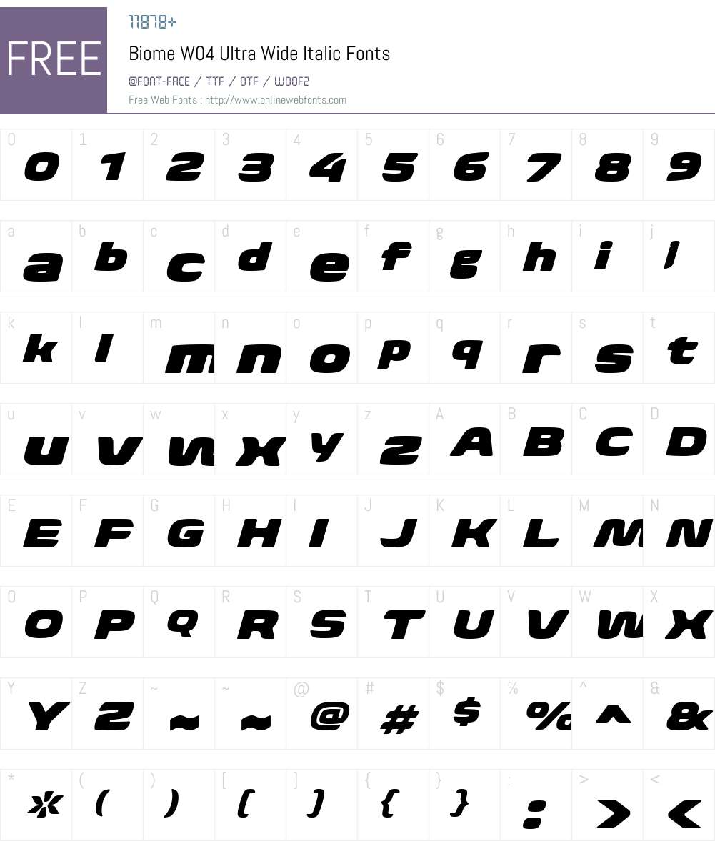 Biome Font Screenshots