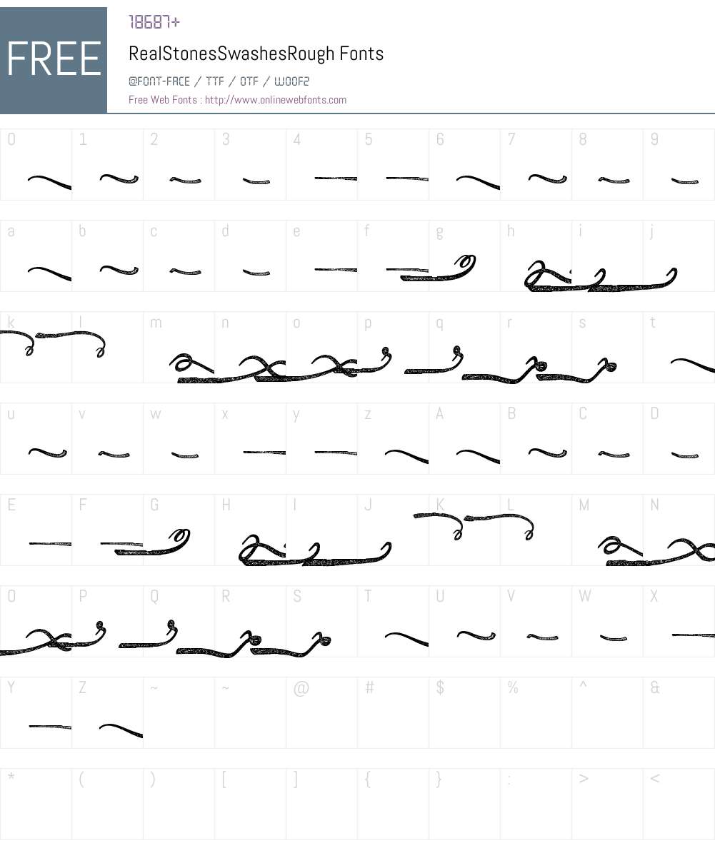 Real Stones Swashes Rough Font Screenshots