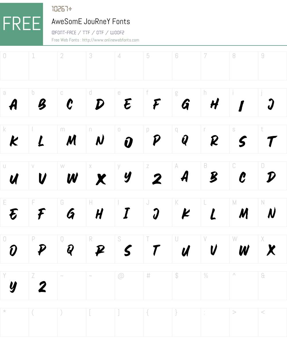 AweSomE JouRneY 1.00;September 19, 2019;FontCreator 12.0.0.2545 64bit