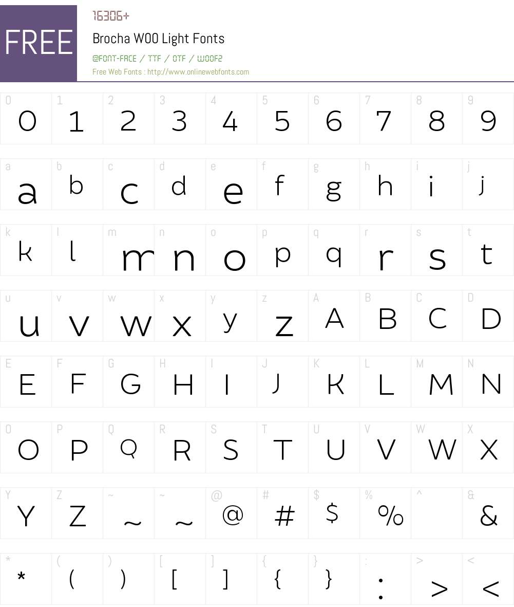 Brocha Font Screenshots
